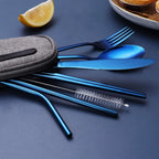Travel Cutlery Set Stainless Steel Waterproof Case