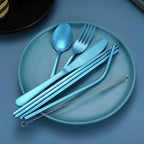 Travel Cutlery Set Stainless Steel Waterproof Case
