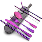 Travel Cutlery Set Stainless Steel Waterproof Case