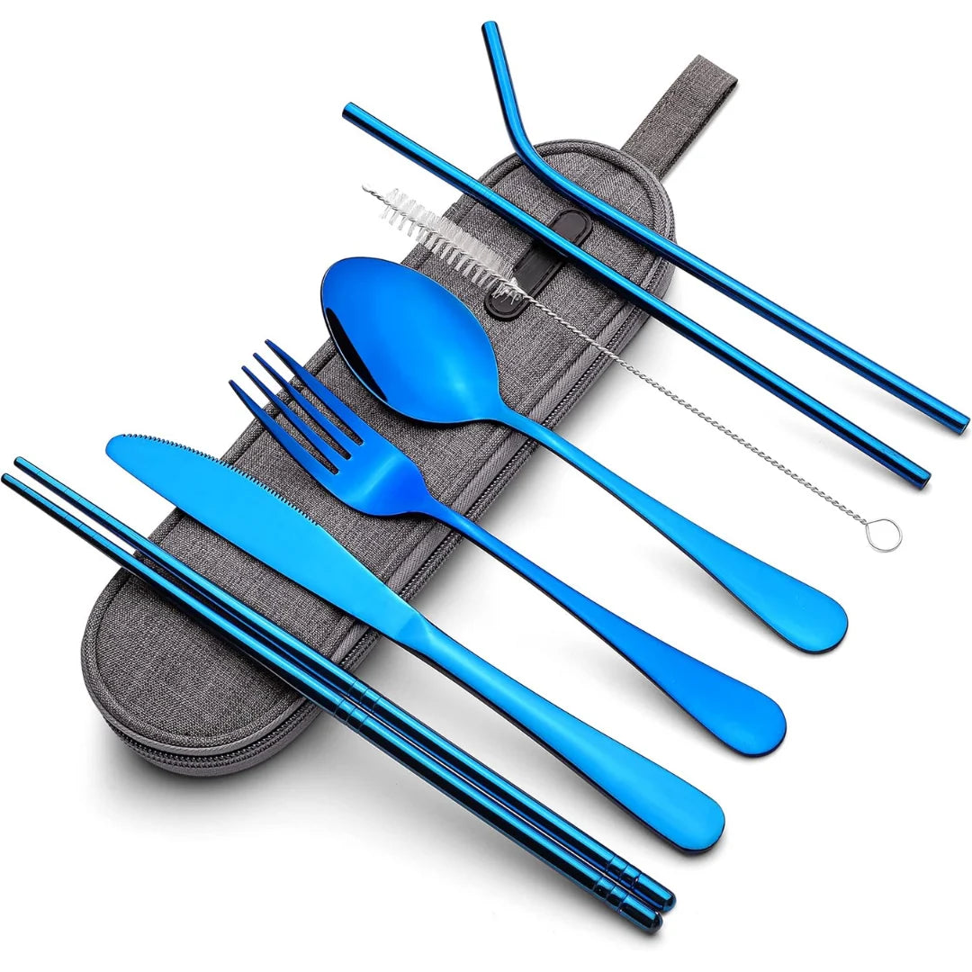 Travel Cutlery Set Stainless Steel Waterproof Case
