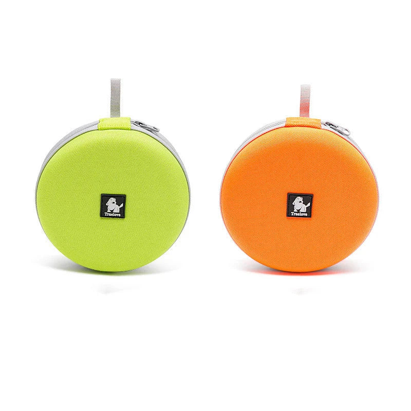 Travel Dog Bowl Set Dual Food & Water Convertible Frisbee