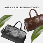 Travel Duffel Bag PU Leather Carry-On Detachable Shoulder Strap