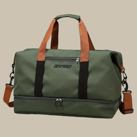 Travel Duffel Bag Water-Resistant Multi-Pocket Adjustable Shoulder Strap