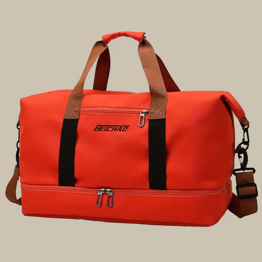 Travel Duffel Bag Water-Resistant Multi-Pocket Adjustable Shoulder Strap