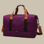 Travel Duffel Bag Water-Resistant Multi-Pocket Adjustable Shoulder Strap