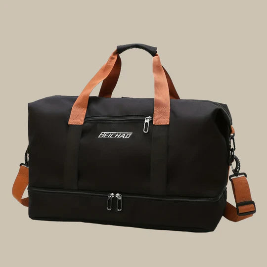 Travel Duffel Bag Water-Resistant Multi-Pocket Adjustable Shoulder Strap