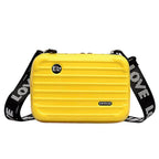 Travel Handbag Hard Shell Compact Crossbody Vegan Leather