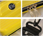 Travel Handbag Hard Shell Compact Crossbody Vegan Leather