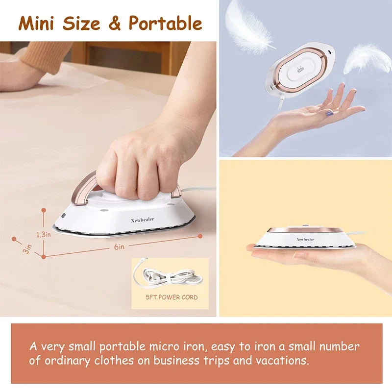 Travel Iron Rapid Heating Foldable Handle