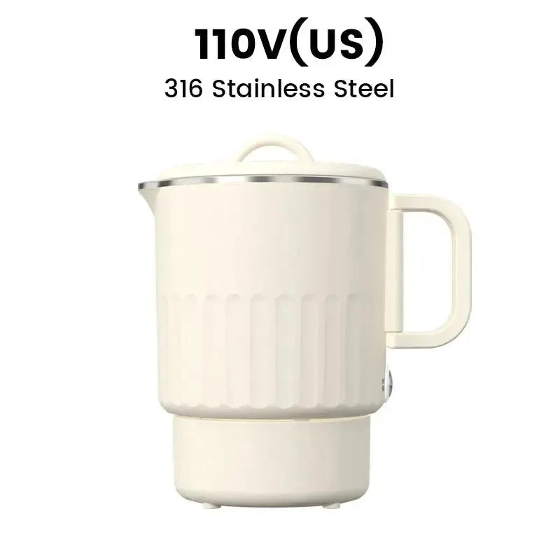 Travel Kettle Foldable Stainless Steel Double Wall 800ml