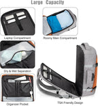 Travel Laptop Backpack 40L Water-Resistant TSA-Friendly Anti-Theft Lock