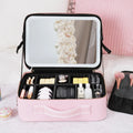 Travel Makeup Case LED Mirror Adjustable Lighting