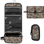 Travel Makeup Pouch Hanging Metal Hook & Clear Window