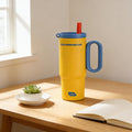 Travel Mug Double-Wall BPA-Free Integrated Straw & Handle