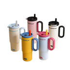 Travel Mug Double-Wall BPA-Free Integrated Straw & Handle