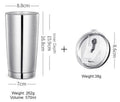 Travel Mug Stainless Steel Dual-Layer Leak-Resistant Lid