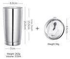 Travel Mug Stainless Steel Dual-Layer Leak-Resistant Lid