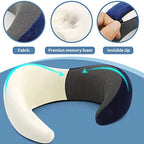 Travel Neck Pillow 360° Memory Foam Washable Cover