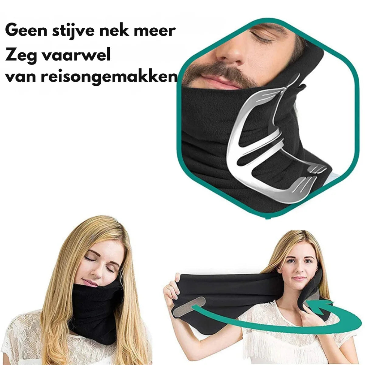 Travel Neck Pillow Ergonomic Memory Foam Removable Washable Cover