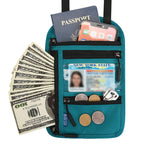 Travel Neck Pouch RFID-Blocking & Water-Resistant Nylon