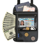 Travel Neck Pouch RFID-Blocking & Water-Resistant Nylon