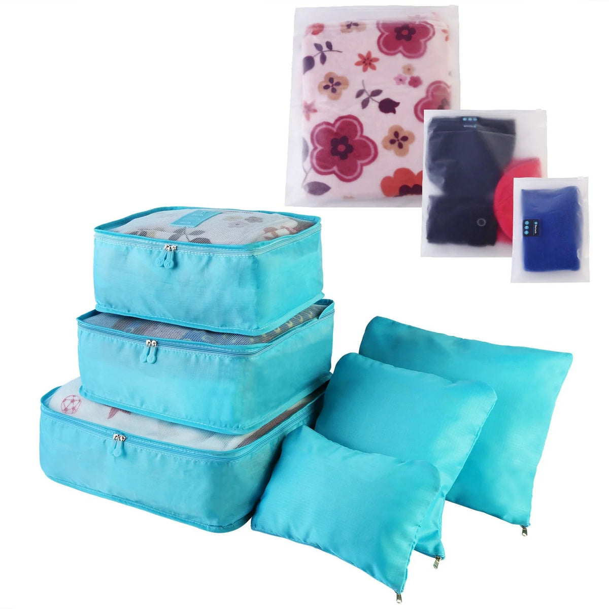 Travel Packing Cubes Mesh & Compression 9-Piece Set