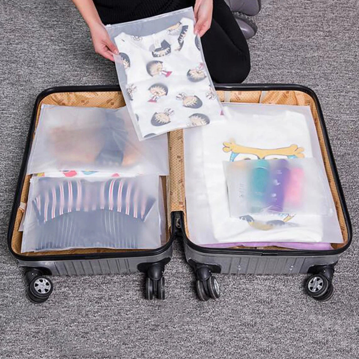 Travel Packing Cubes Mesh & Compression 9-Piece Set