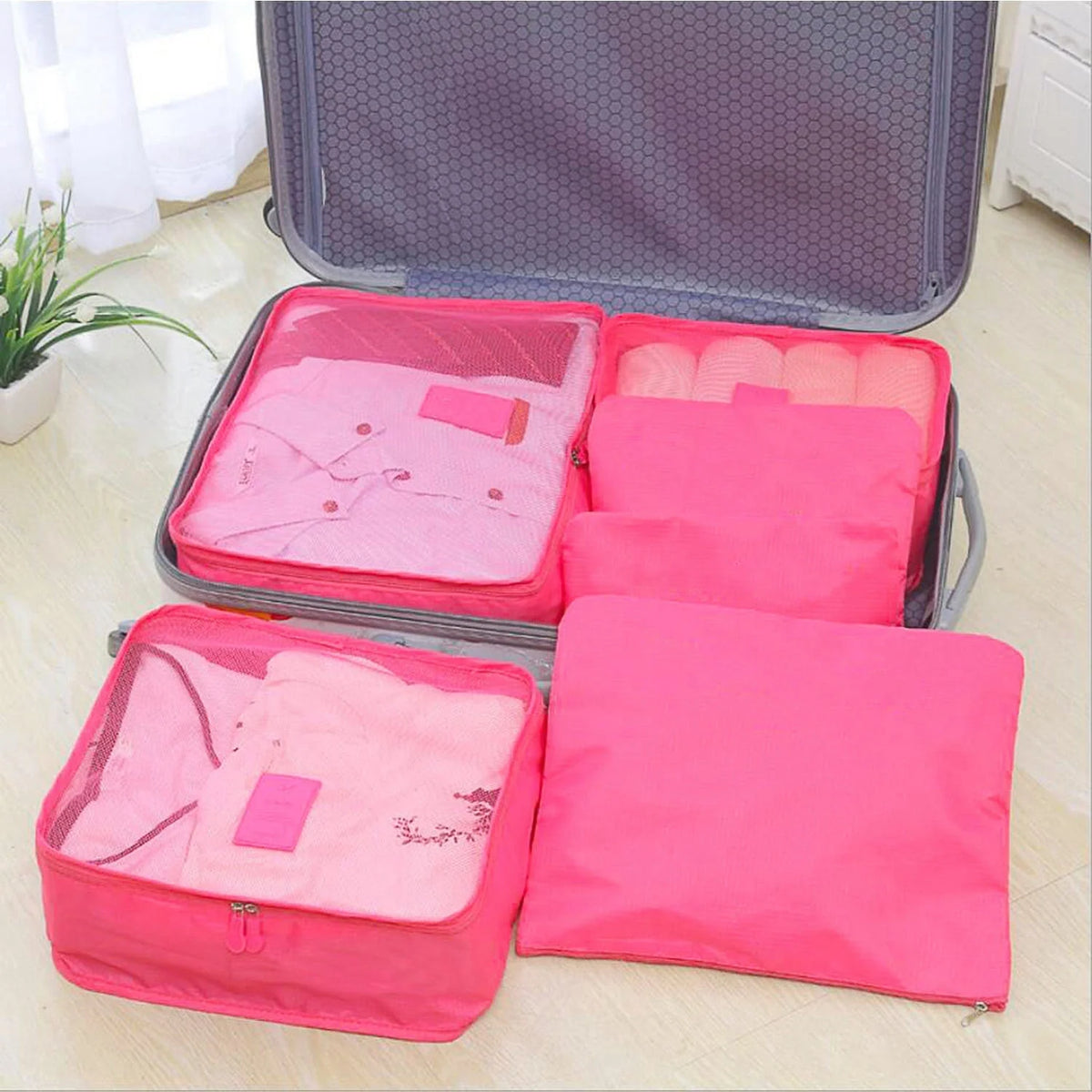 Travel Packing Cubes Mesh & Compression 9-Piece Set