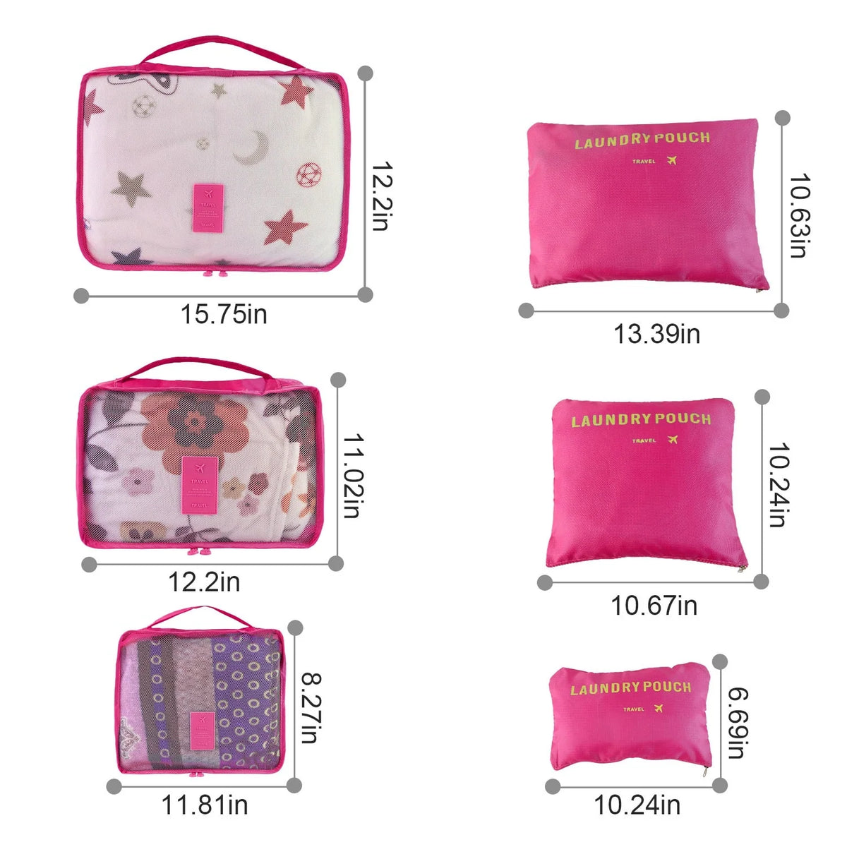 Travel Packing Cubes Mesh & Compression 9-Piece Set