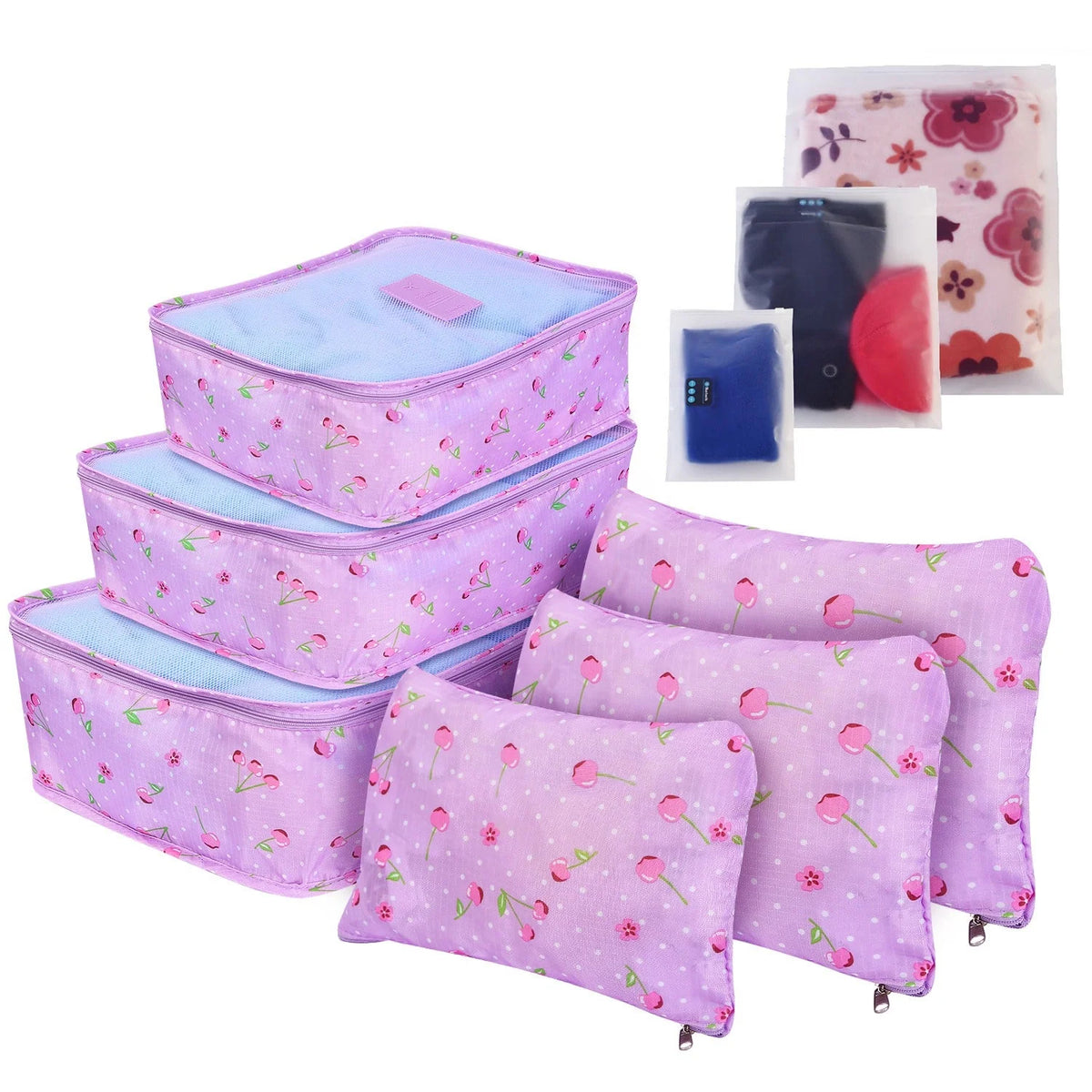 Travel Packing Cubes Mesh & Compression 9-Piece Set