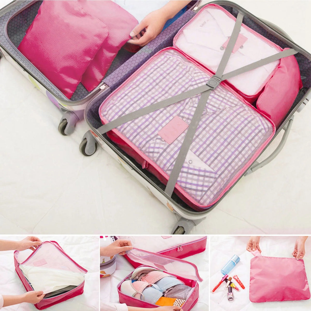 Travel Packing Cubes Mesh & Compression 9-Piece Set