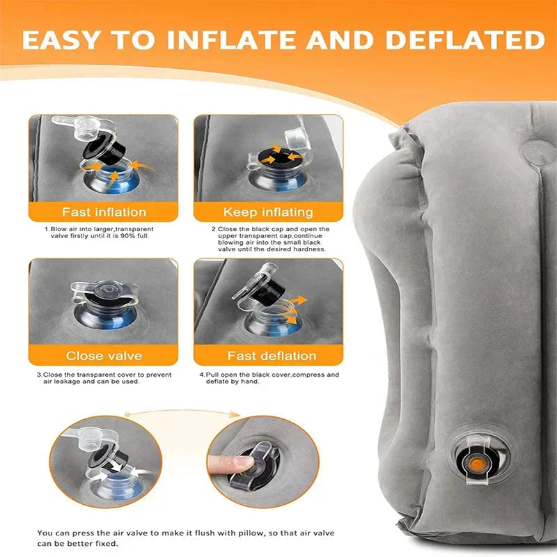 Travel Pillow 45° Head Support Inflatable & Packable
