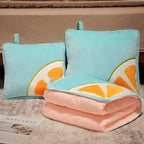Travel Pillow Blanket Dual-Function Cotton-Filled Travel Size