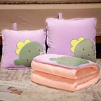 Travel Pillow Blanket Dual-Function Cotton-Filled Travel Size