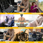Travel Seat Pad Adjustable Firmness & Aircell Support