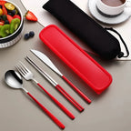 Travel Silverware Set Stainless Steel Compact Case