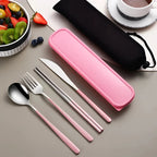 Travel Silverware Set Stainless Steel Compact Case
