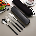 Travel Silverware Set Stainless Steel Compact Case