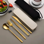 Travel Silverware Set Stainless Steel Compact Case