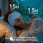 Travel Sleep Mask 3D Ergonomic Light-Blocking Bluetooth Audio
