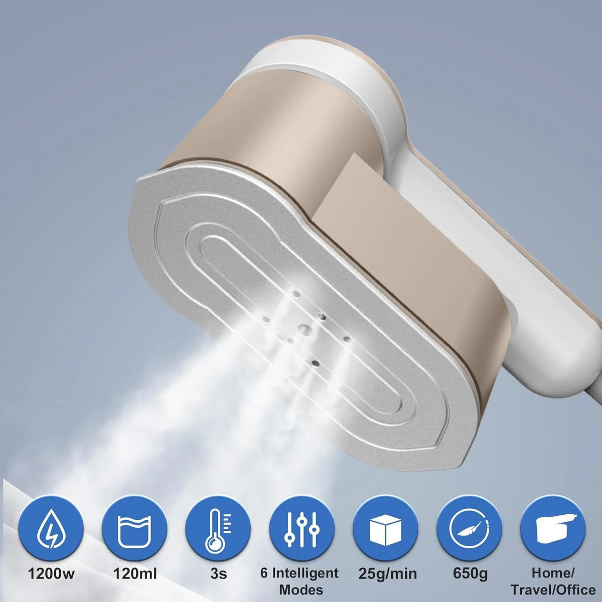 Travel Steamer Iron 1200W Foldable Steam & Dry