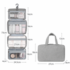 Travel Toiletries Organizer Multi-Compartment Waterproof With Hanging Hook