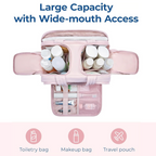 Travel Toiletry Bag Full-Open Design & Waterproof Lining