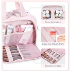 Travel Toiletry Bag Full-Open Design & Waterproof Lining