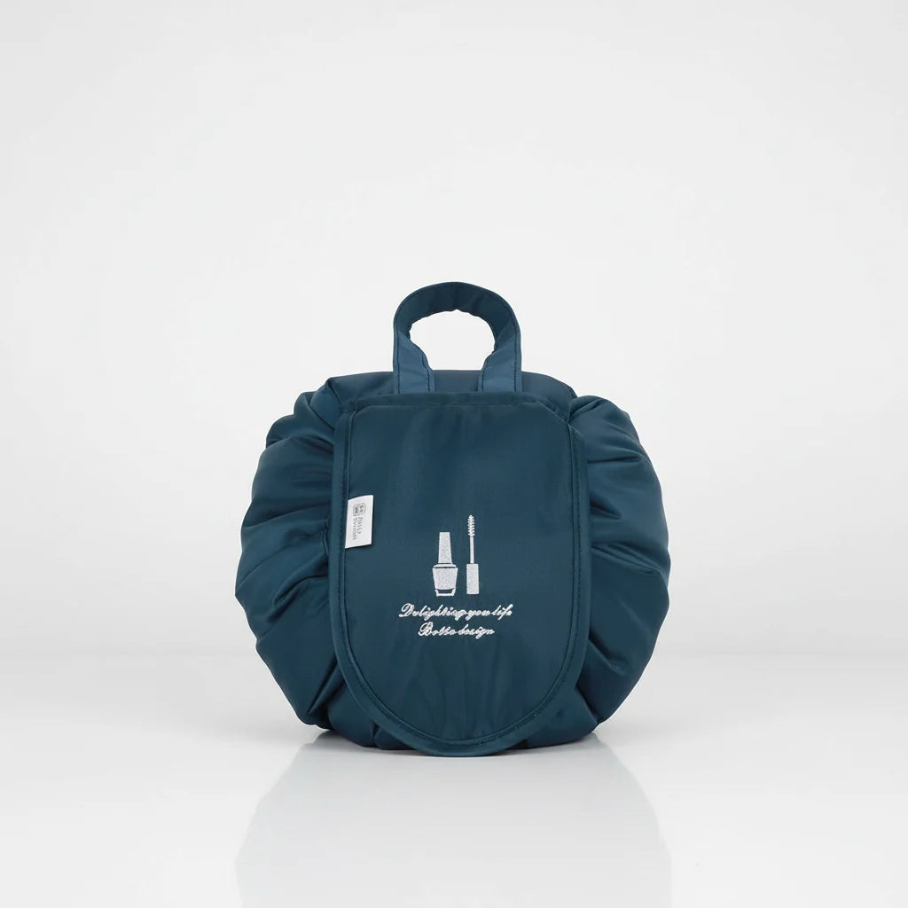 Travel Toiletry Bag Waterproof & Large Capacity Drawstring Closure