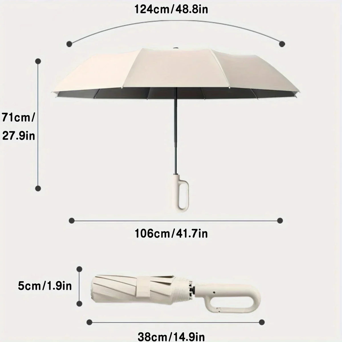 Travel Umbrella UPF50 One-Touch Wind-Resistant Waterproof