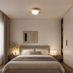 Travertine Marble LED Flush Mount Ceiling Light