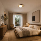 Travertine Marble LED Flush Mount Ceiling Light