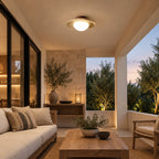 Travertine Marble LED Flush Mount Ceiling Light