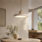 Travertine Stone & Wood LED Pendant Light